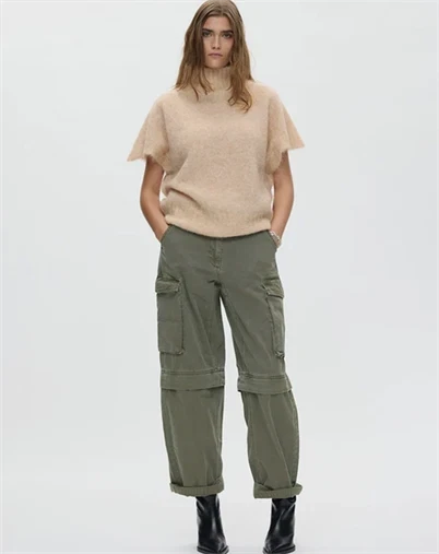 Rabens Saloner - Asna Superlight Knit Tunic Top - Light Camel
